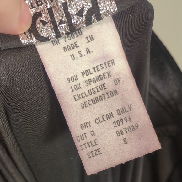 City Triangles vintage black velvet floral embroidered strapless maxi dress - Picture 11 of 11